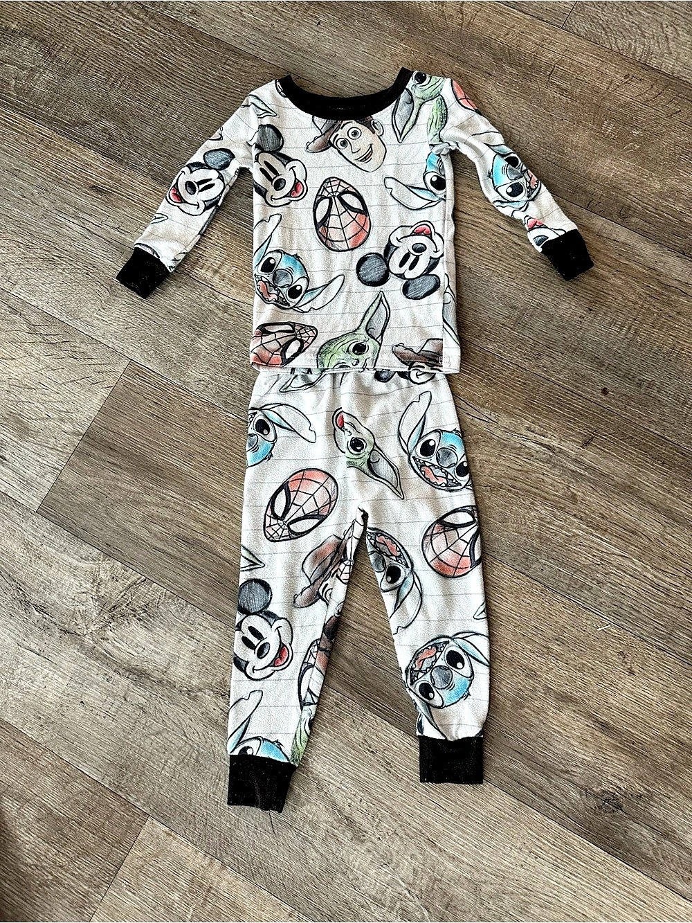 Disney 100 Character Mash-up Family Sleep Pajama 2pc Set Character Mash-up